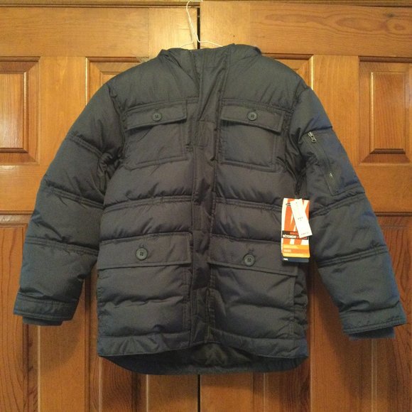 Old Navy Boys Go-Warm Faux Fur Hooded Parka Coat - Picture 1 of 4